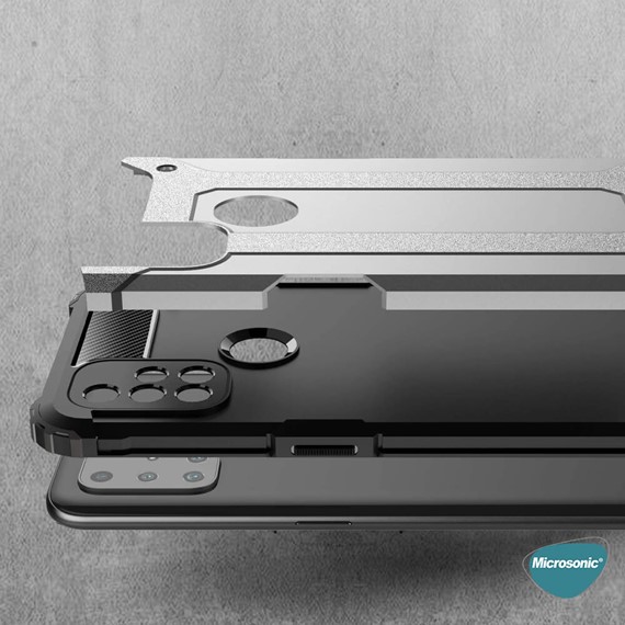 Microsonic OnePlus Nord N10 5G Kılıf Rugged Armor Mavi 4