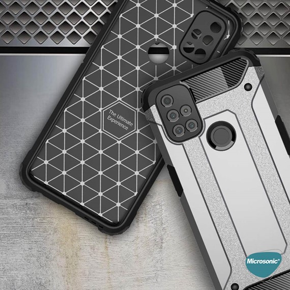 Microsonic OnePlus Nord N10 5G Kılıf Rugged Armor Mavi 5