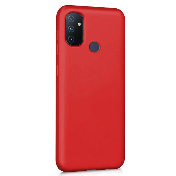 Microsonic Matte Silicone OnePlus Nord N100 Kılıf Kırmızı 2