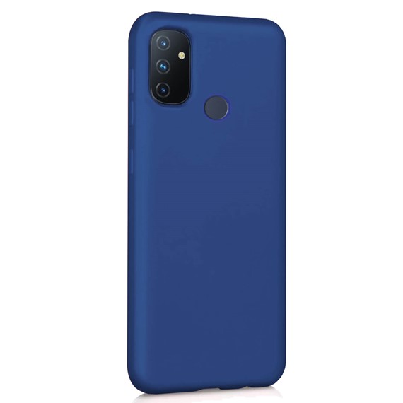 Microsonic Matte Silicone OnePlus Nord N100 Kılıf Lacivert 2