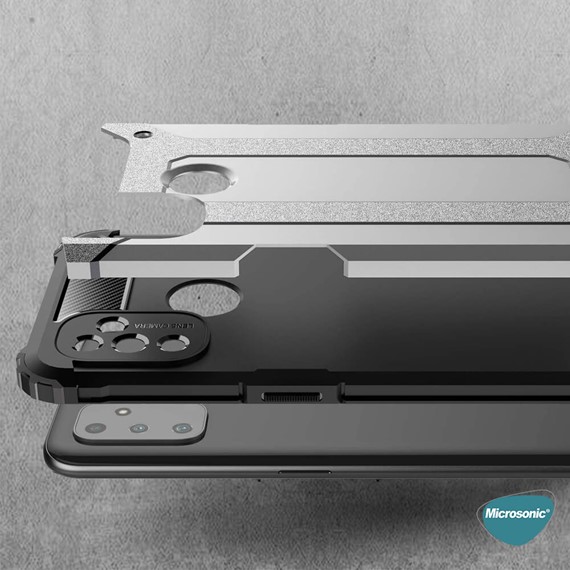 Microsonic OnePlus Nord N100 Kılıf Rugged Armor Kırmızı 6