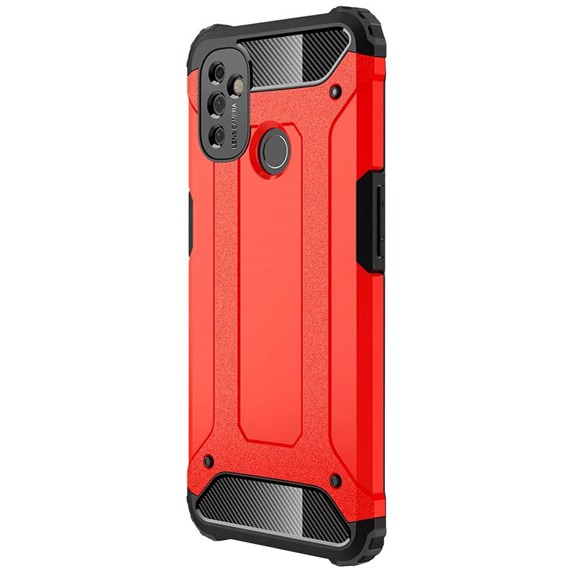 Microsonic OnePlus Nord N100 Kılıf Rugged Armor Kırmızı 2