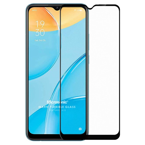 Microsonic Oppo A15s Seramik Matte Flexible Ekran Koruyucu Siyah 2