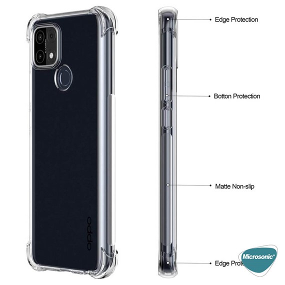 Microsonic Oppo A15 Kılıf Shock Absorbing Şeffaf 6