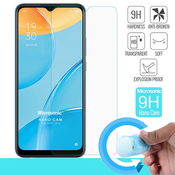 Microsonic Oppo A15 Nano Glass Cam Ekran Koruyucu 1