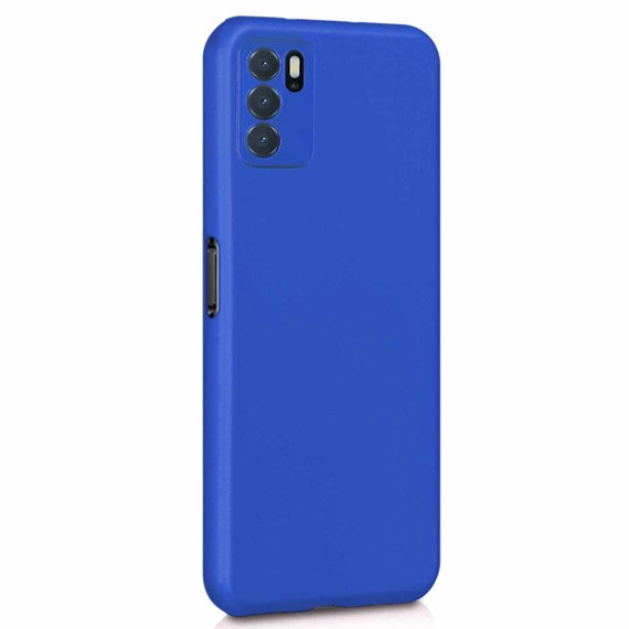 Microsonic Matte Silicone Oppo A16 Kılıf Mavi 2