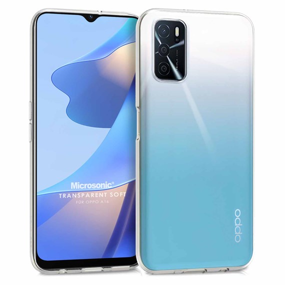 Microsonic Oppo A16 Kılıf Transparent Soft Beyaz 1