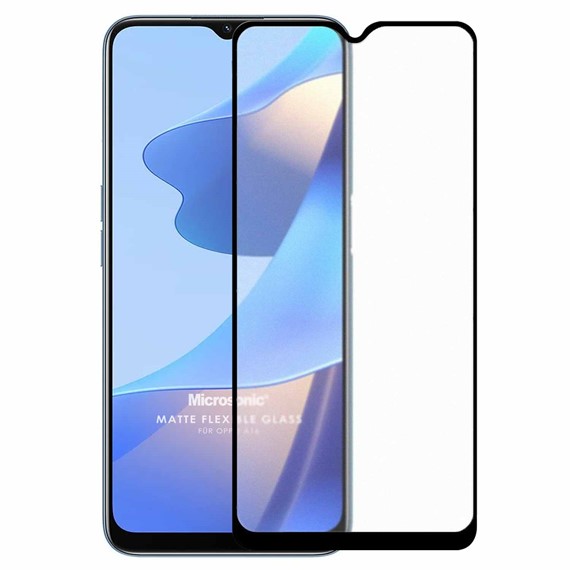 Microsonic Oppo A16 Seramik Matte Flexible Ekran Koruyucu Siyah 2