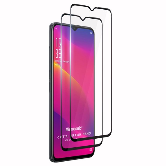 Microsonic Oppo A9 2020 Crystal Seramik Nano Ekran Koruyucu Siyah 2 Adet 1