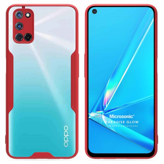 Microsonic Oppo A92 Kılıf Paradise Glow Kırmızı 1