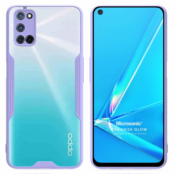 Microsonic Oppo A72 Kılıf Paradise Glow Lila 1