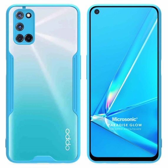 Microsonic Oppo A72 Kılıf Paradise Glow Turkuaz 1