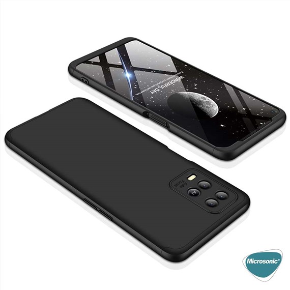 Microsonic Oppo A54 4G Kılıf Double Dip 360 Protective Kırmızı 3