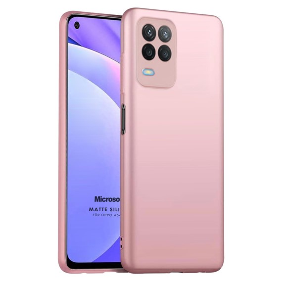 Microsonic Matte Silicone Oppo A54 4G Kılıf Rose Gold 1