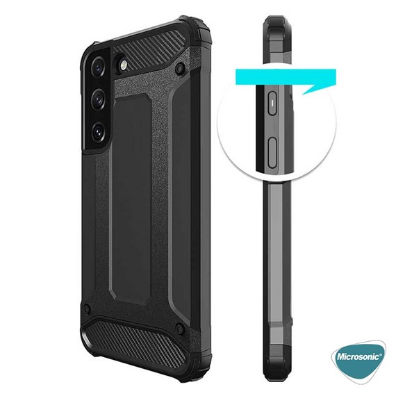 Microsonic Samsung Galaxy S22 Plus Kılıf Rugged Armor Gold 5