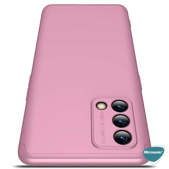 Microsonic Oppo A74 4G Kılıf Double Dip 360 Protective Siyah 7