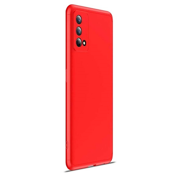 Microsonic Oppo A74 4G Kılıf Double Dip 360 Protective Kırmızı 2