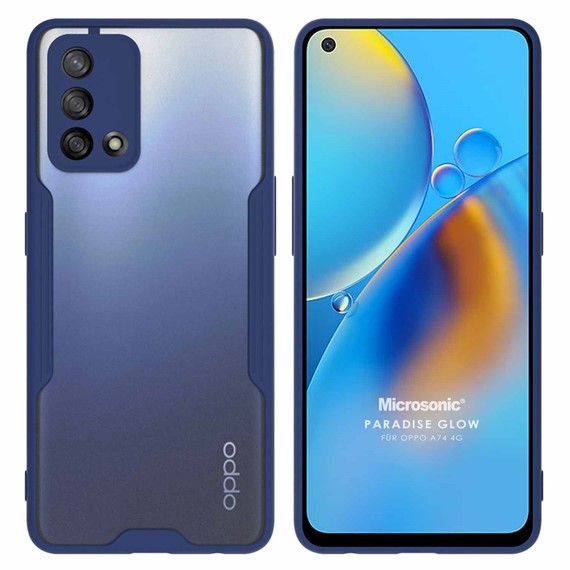 Microsonic Oppo A74 4G Kılıf Paradise Glow Lacivert 1