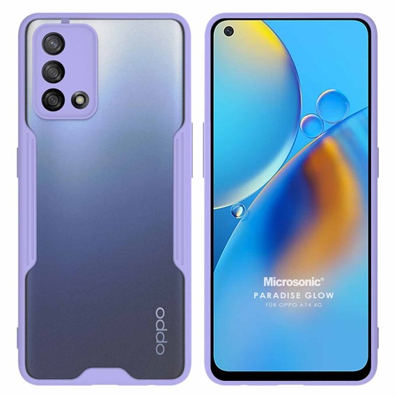 Microsonic Oppo A74 4G Kılıf Paradise Glow Lila 1