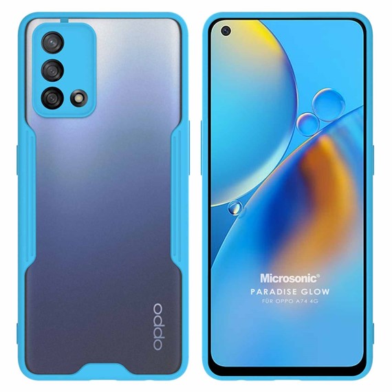 Microsonic Oppo A74 4G Kılıf Paradise Glow Turkuaz 1