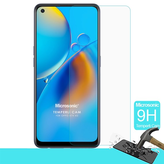 Microsonic Oppo A74 4G Tempered Glass Cam Ekran Koruyucu 1