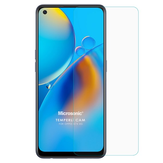 Microsonic Oppo A74 4G Tempered Glass Cam Ekran Koruyucu 2