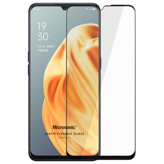 Microsonic Oppo A91 Seramik Matte Flexible Ekran Koruyucu Siyah 2