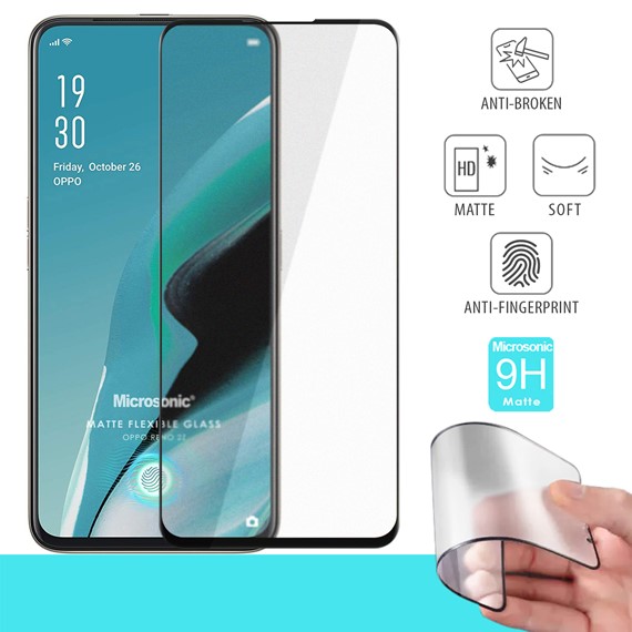 Microsonic Oppo Reno 2Z Seramik Matte Flexible Ekran Koruyucu Siyah 1