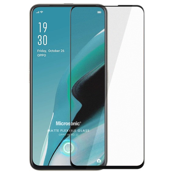 Microsonic Oppo Reno 2Z Seramik Matte Flexible Ekran Koruyucu Siyah 2