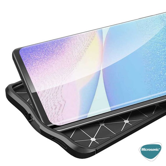 Microsonic Oppo Reno 5 5G Kılıf Deri Dokulu Silikon Siyah 4