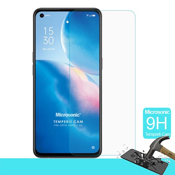 Microsonic Oppo Reno 5 5G Tempered Glass Cam Ekran Koruyucu 1