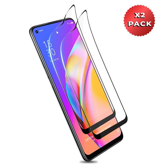 Microsonic Oppo Reno 5 Lite Crystal Seramik Nano Ekran Koruyucu Siyah 2 Adet 2