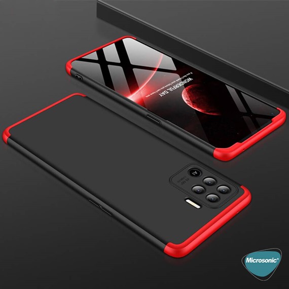 Microsonic Oppo Reno 5 Lite Kılıf Double Dip 360 Protective Mavi 6