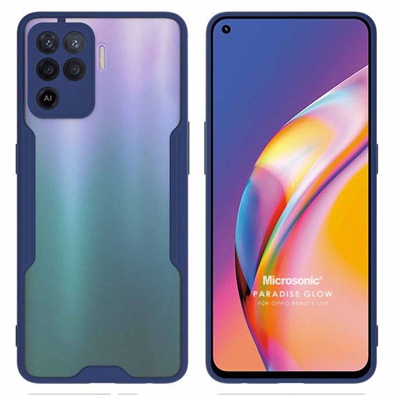 Microsonic Oppo Reno 5 Lite Kılıf Paradise Glow Lacivert 1