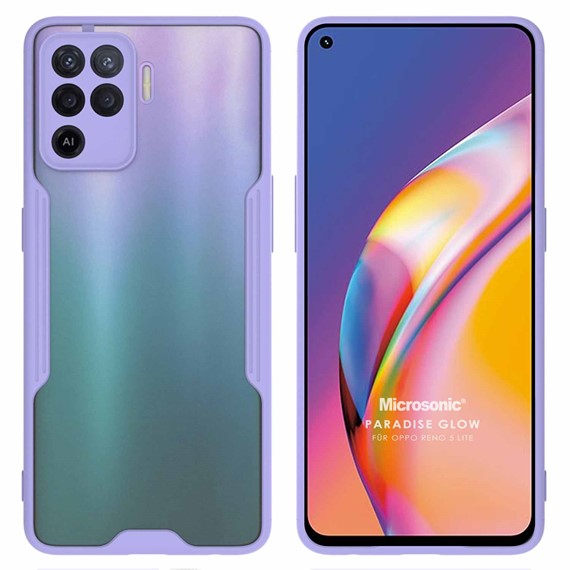 Microsonic Oppo Reno 5 Lite Kılıf Paradise Glow Lila 1