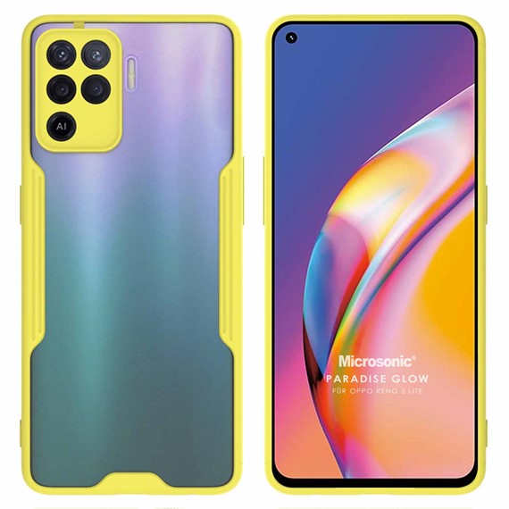 Microsonic Oppo Reno 5 Lite Kılıf Paradise Glow Sarı 1