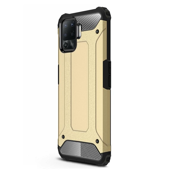 Microsonic Oppo Reno 5 Lite Kılıf Rugged Armor Gold 2