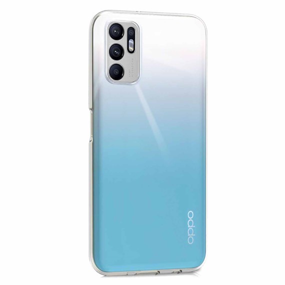 Microsonic Oppo Reno 6 4G Kılıf Transparent Soft Beyaz 2