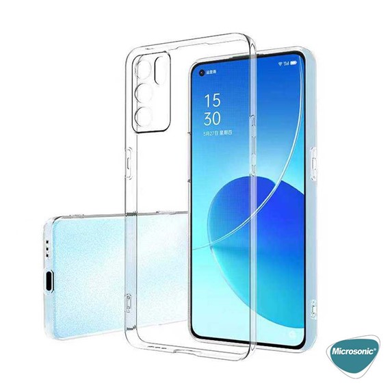 Microsonic Oppo Reno 6 4G Kılıf Transparent Soft Beyaz 3