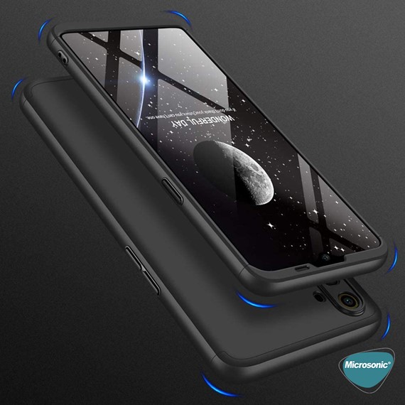 Microsonic Realme 5i Kılıf Double Dip 360 Protective Kırmızı 6