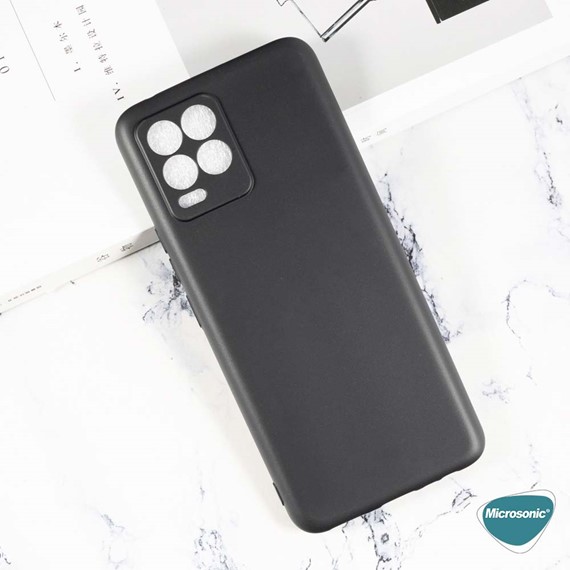 Microsonic Matte Silicone Realme 8 Kılıf Siyah 4