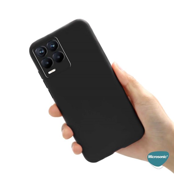 Microsonic Matte Silicone Realme 8 Pro Kılıf Lacivert 6