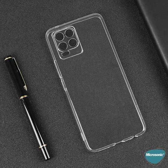 Microsonic Realme 8 Pro Kılıf Transparent Soft Beyaz 3