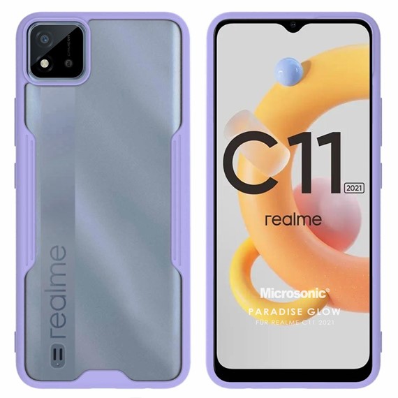 Microsonic Realme C11 2021 Kılıf Paradise Glow Lila 1