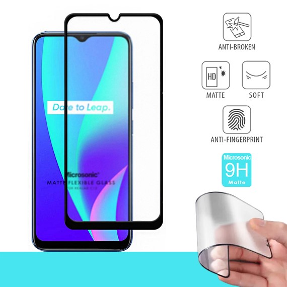 Microsonic Realme C15 Seramik Matte Flexible Ekran Koruyucu Siyah 1