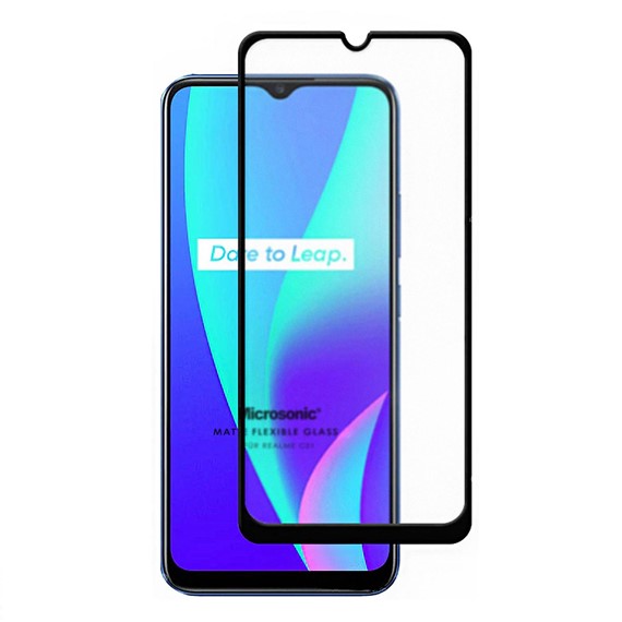 Microsonic Realme C21 Seramik Matte Flexible Ekran Koruyucu Siyah 2