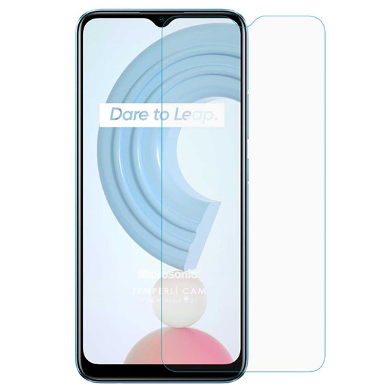 Microsonic Realme C21 Tempered Glass Cam Ekran Koruyucu 2