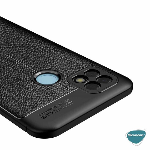 Microsonic Realme C25s Kılıf Deri Dokulu Silikon Kırmızı 6