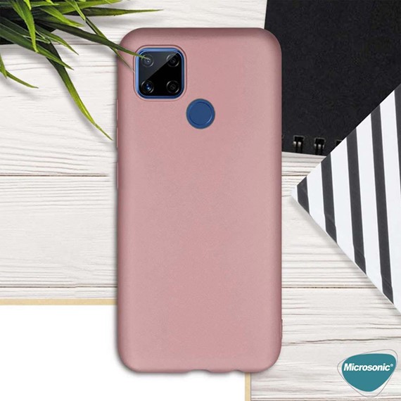 Microsonic Matte Silicone Realme C25 Kılıf Siyah 3