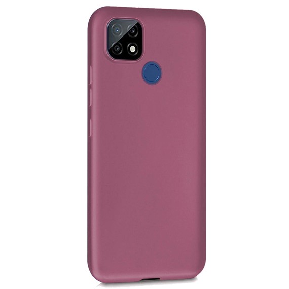 Microsonic Matte Silicone Realme C25 Kılıf Mor 2